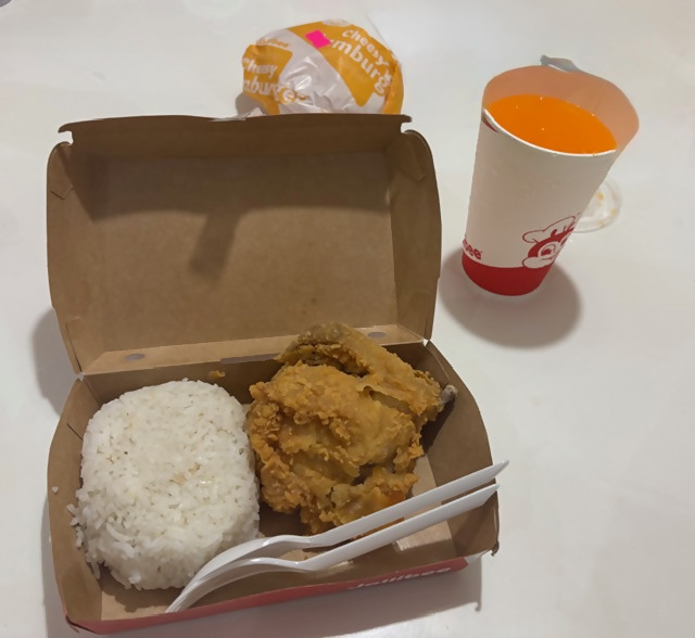 フライドチキンとお米のセット